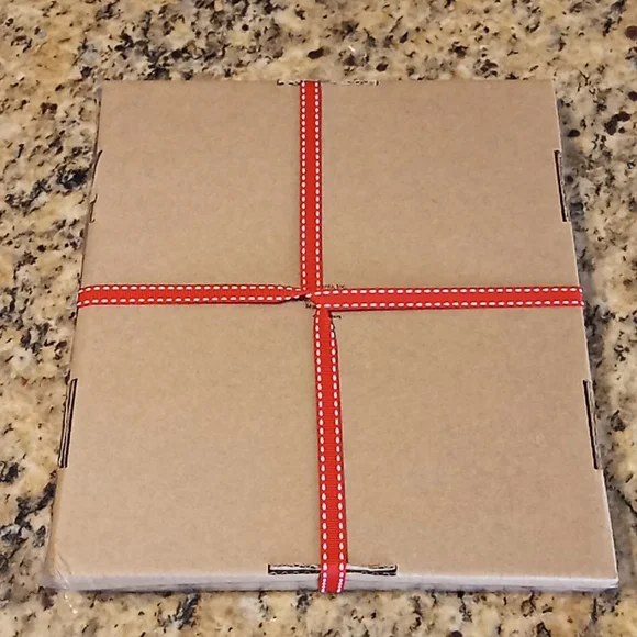 RAE DUNN Holiday Theme Coasters. Set of 4. New With Tags and in Original Box. - Picture 4 of 5